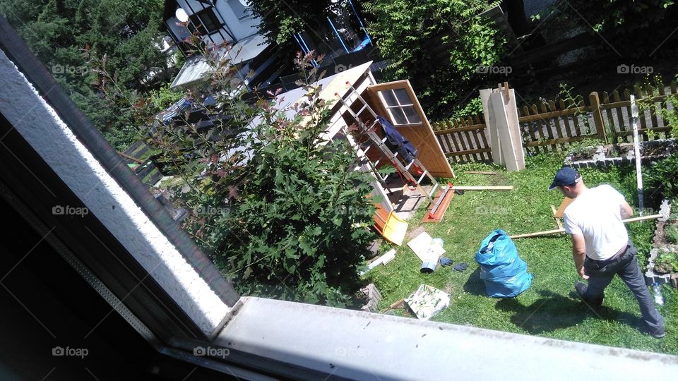 Gartenhaus Baustelle