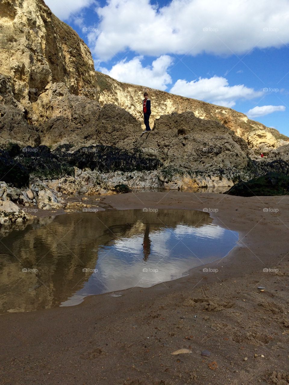 Rock Pool Reflection. Rock pool reflection ..