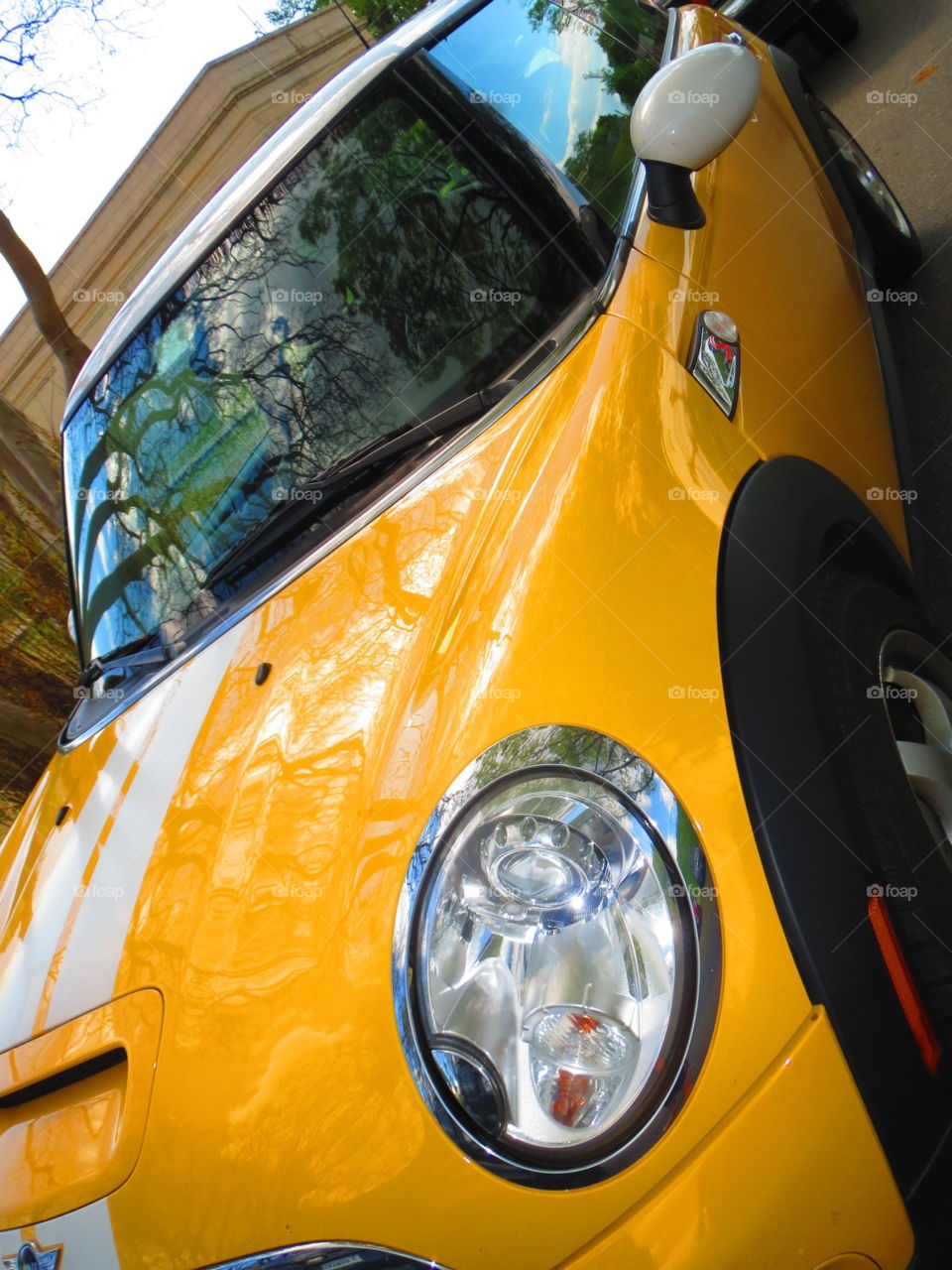 Yellow Mini. Yellow Mini Cooper