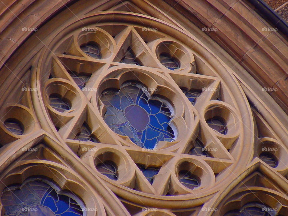 glass church window star by kshapley