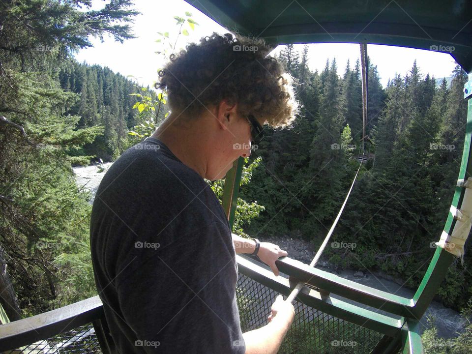 Crossing the Winner Creek Gorge