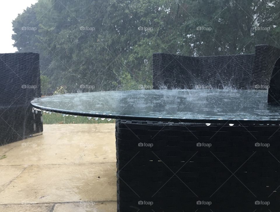 Rainy day on the terrace