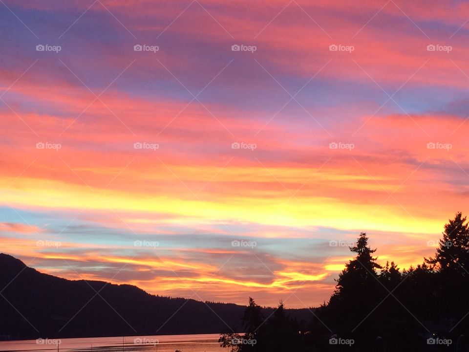 Sonnenuntergang. Vancouver
