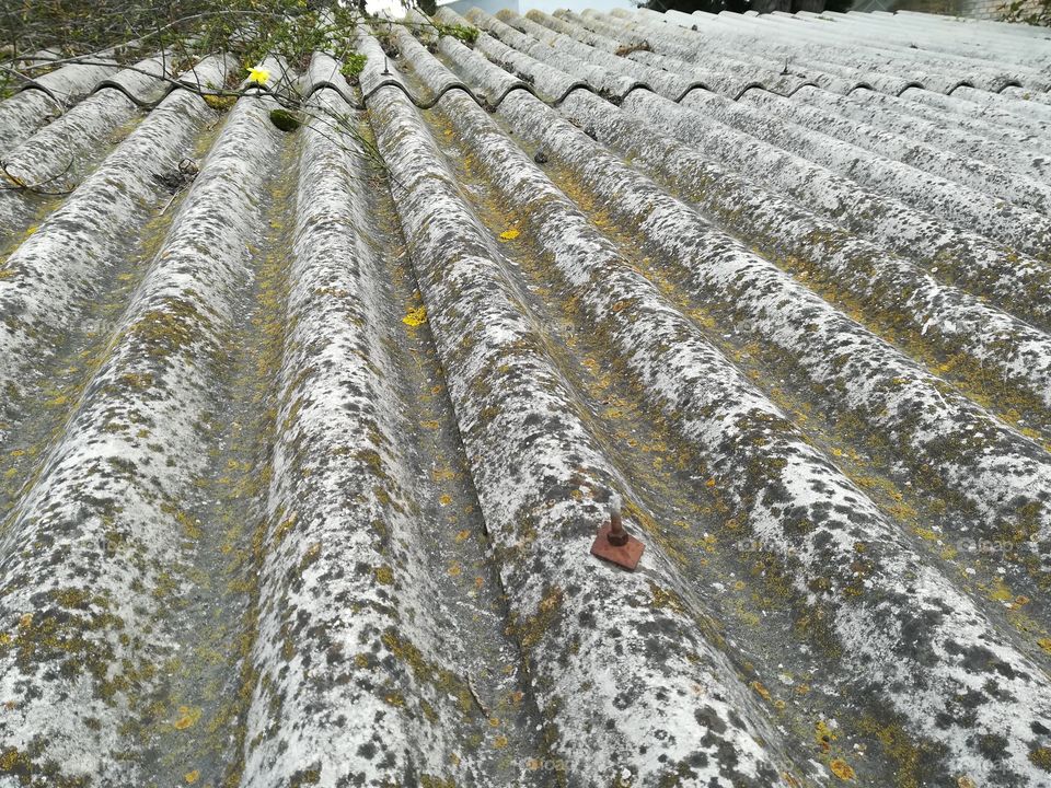 An asbestos roof