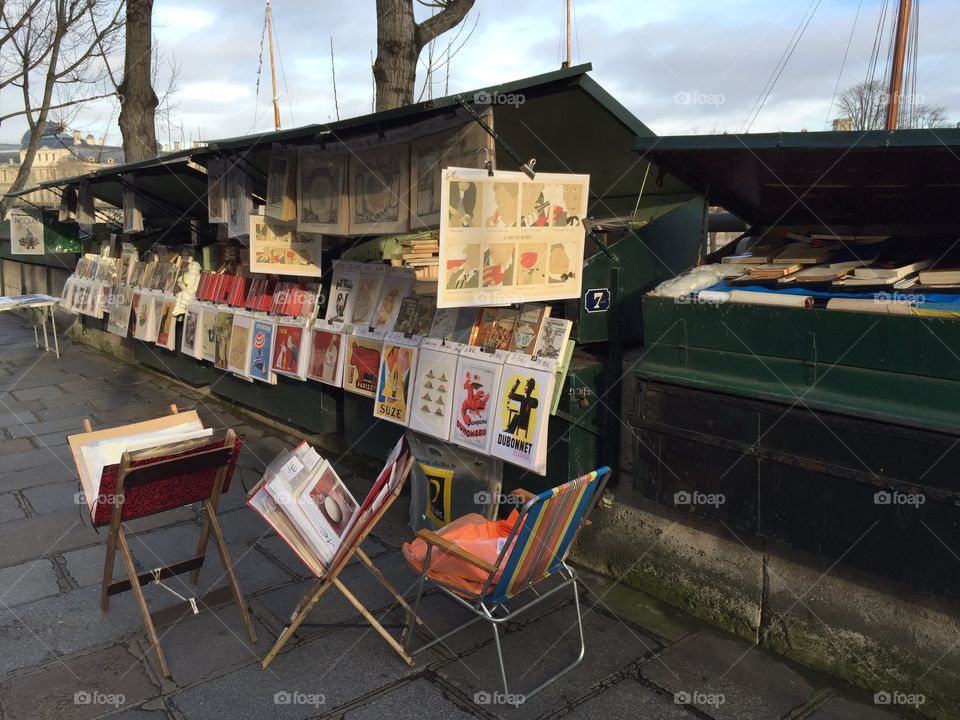 Paris book shop. On the Seine...