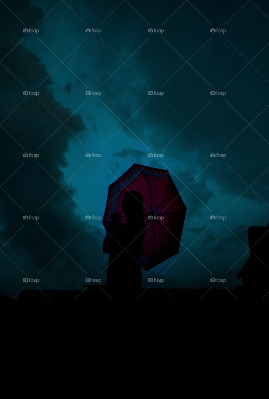 A Shadow of a girl .