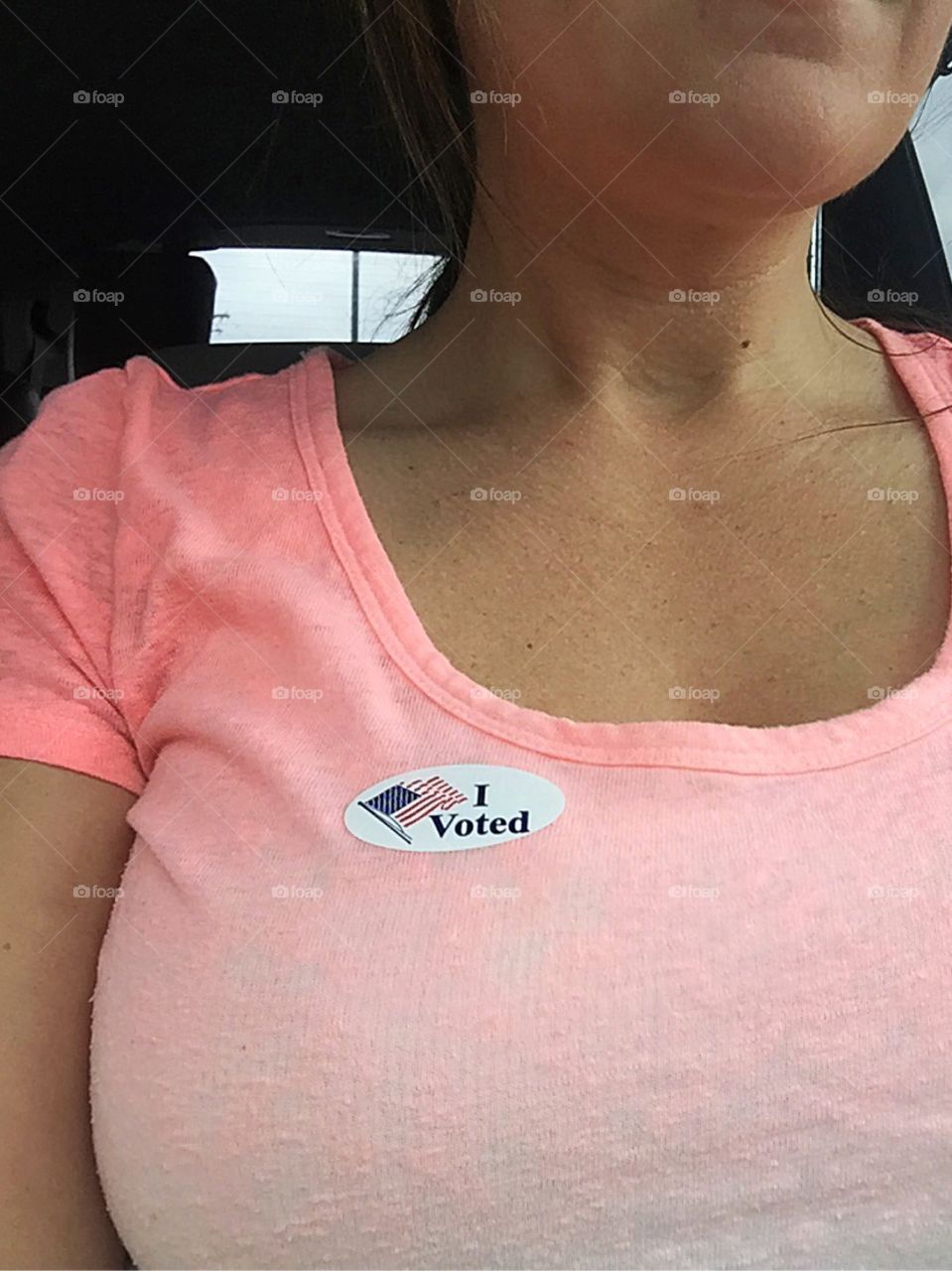 A young woman who exercised her right to vote!