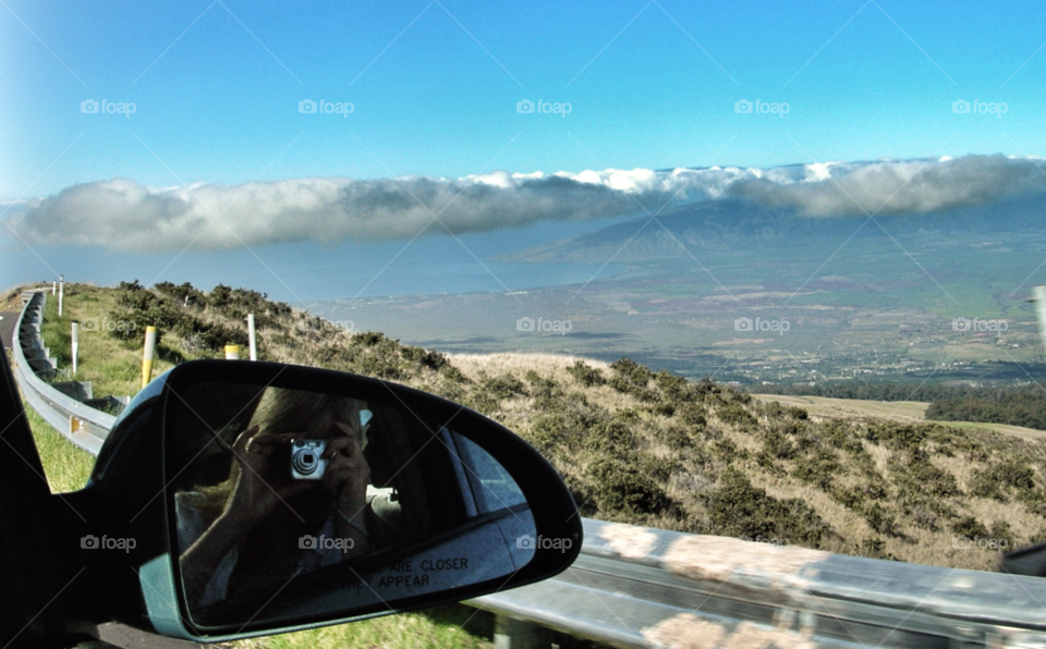 maui clouds reflection mirror by jeanello