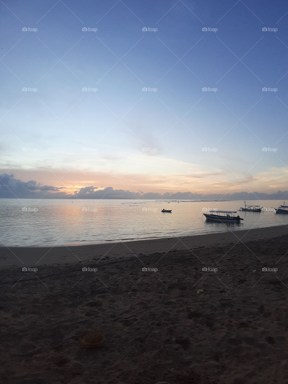 Sunrise view seen on the beach