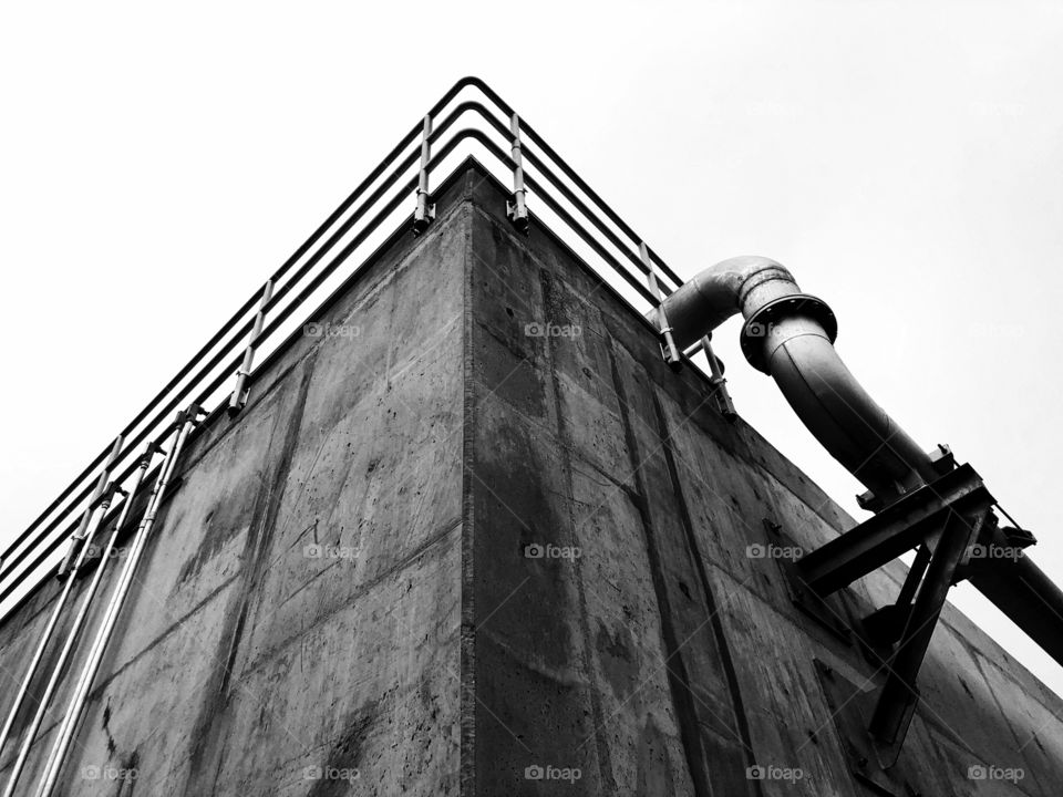 Industrial structure in black and white 