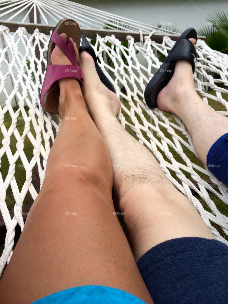 Sunbathing . Think on one off us got the sun on holiday