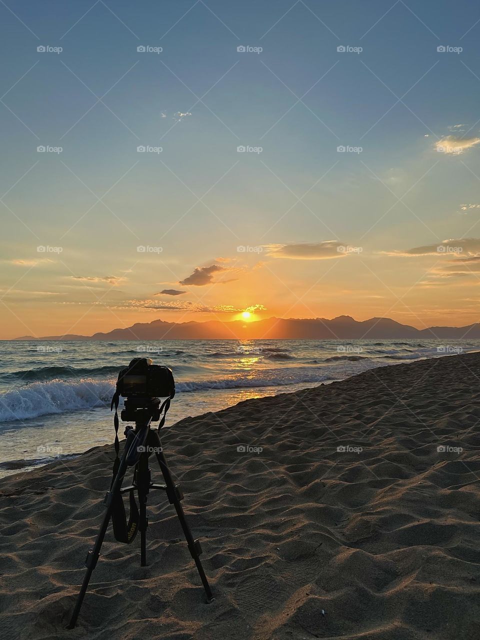 Photographing the sunset 