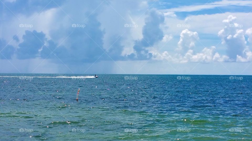 jet skier on the gulf of Mexico..Key West