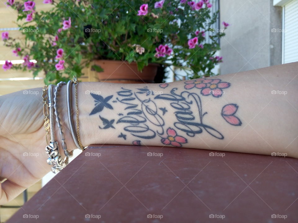 In this tattoo is written the name of my children