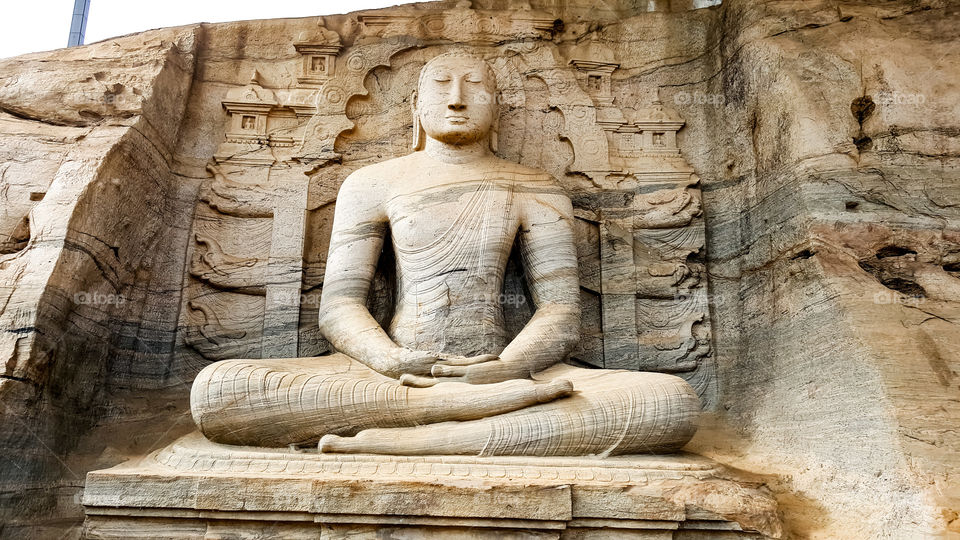 The rock temple of the Buddha situated in the ancient city of Polonnaruwa in North Central Province, Sri Lanka. It was fashioned in the 12th century by Great King Parakramabahu I.