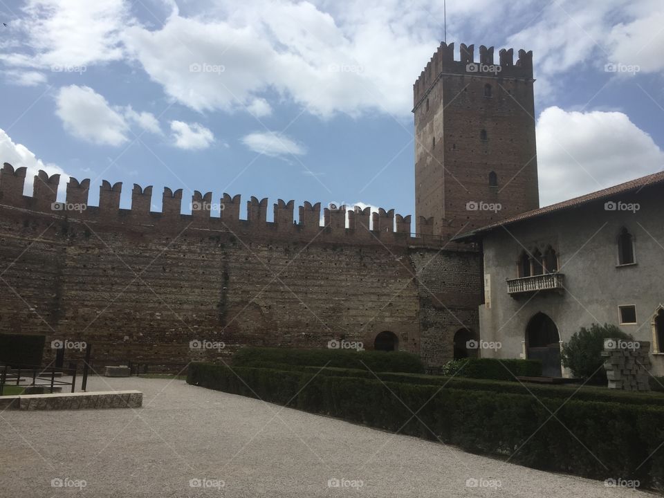 Inside view of Italian castle