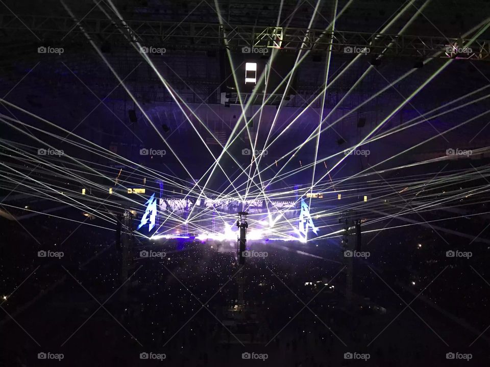 Strobe Lights at Metallica Concert