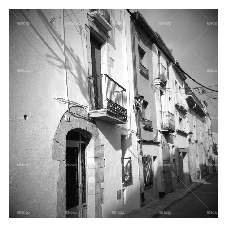 Street, Monochrome, House, Alley, City