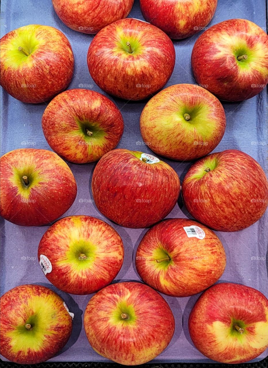 Apples in supermarket.