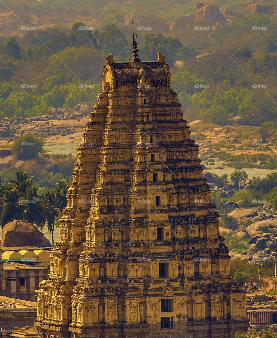 Ancient architecture - Virupaksha temple - Monuments - Unesco heritage site 