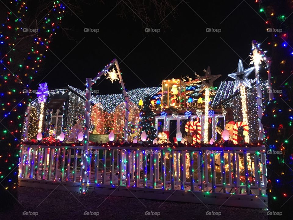 Outdoor Christmas House Light Display