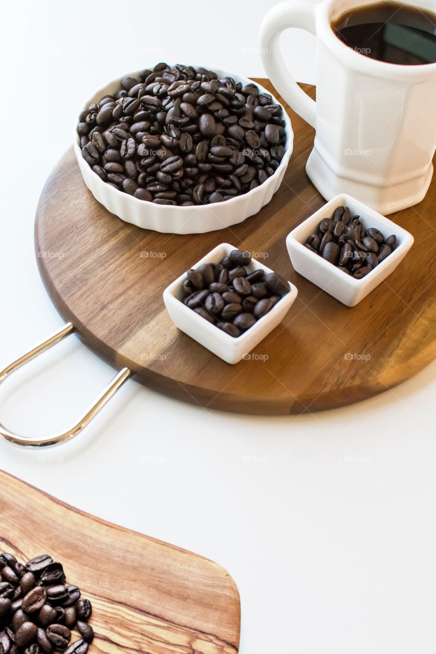 coffee with coffee beans