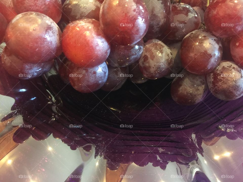 Purple story with grapes