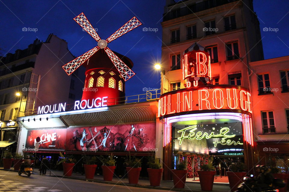 Moulin Rouge atmosphere,Paris 