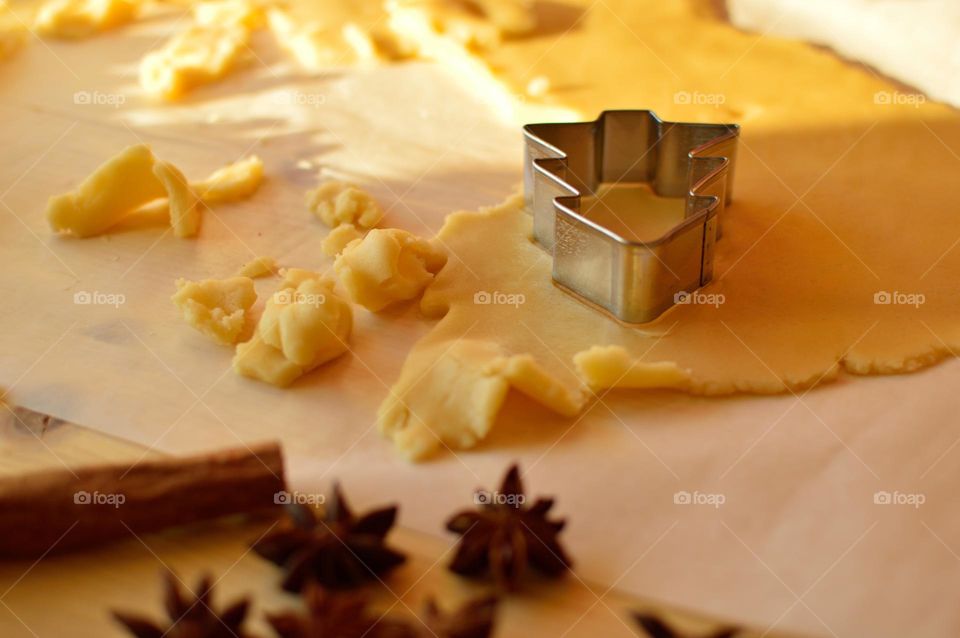 metal cookie cutter in the shape of a christmas tree