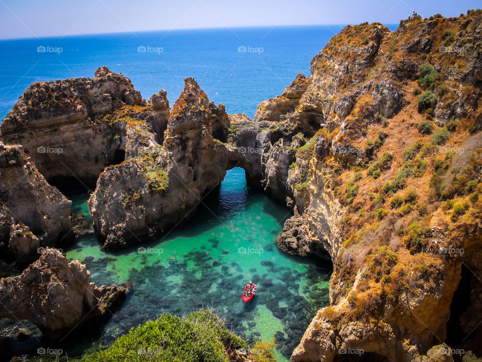 Blue lagoon in portugal