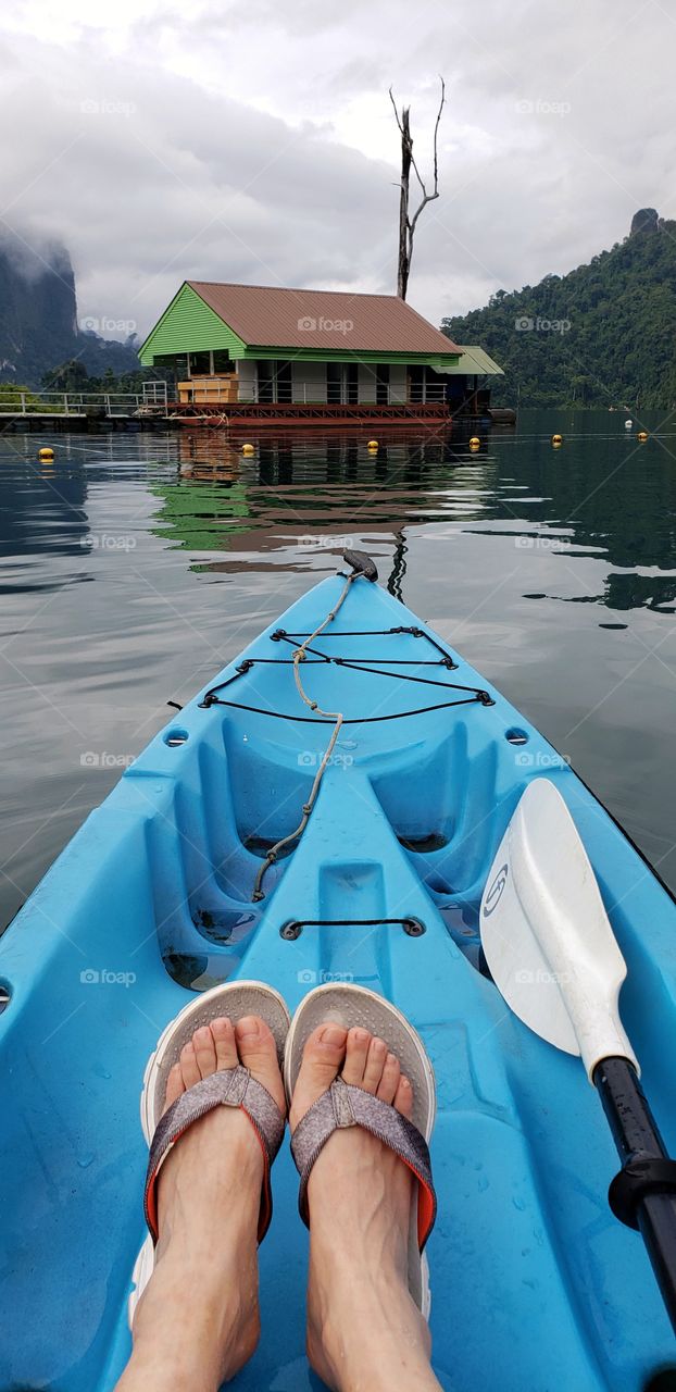 Kayaking lake adventure