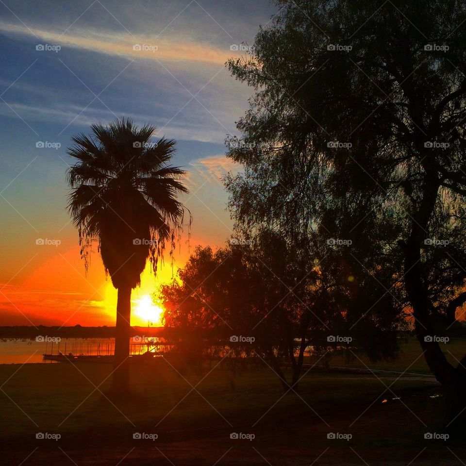 Sunset at Lake Mathis