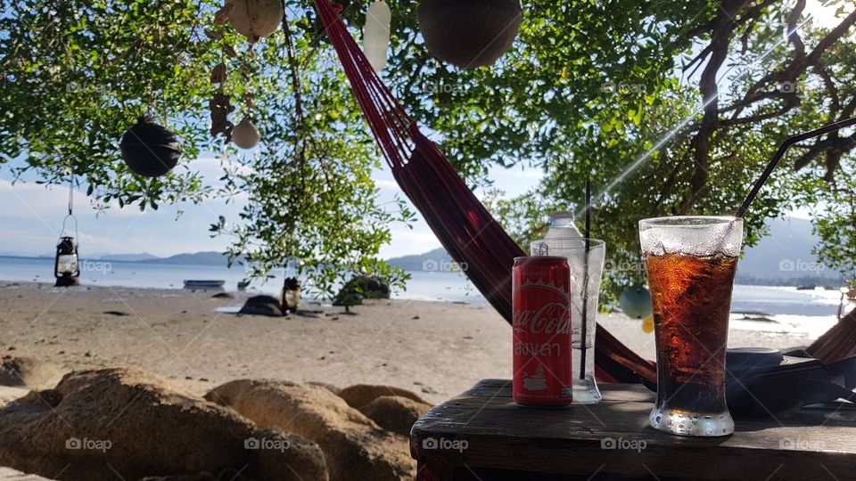 coke at the beach