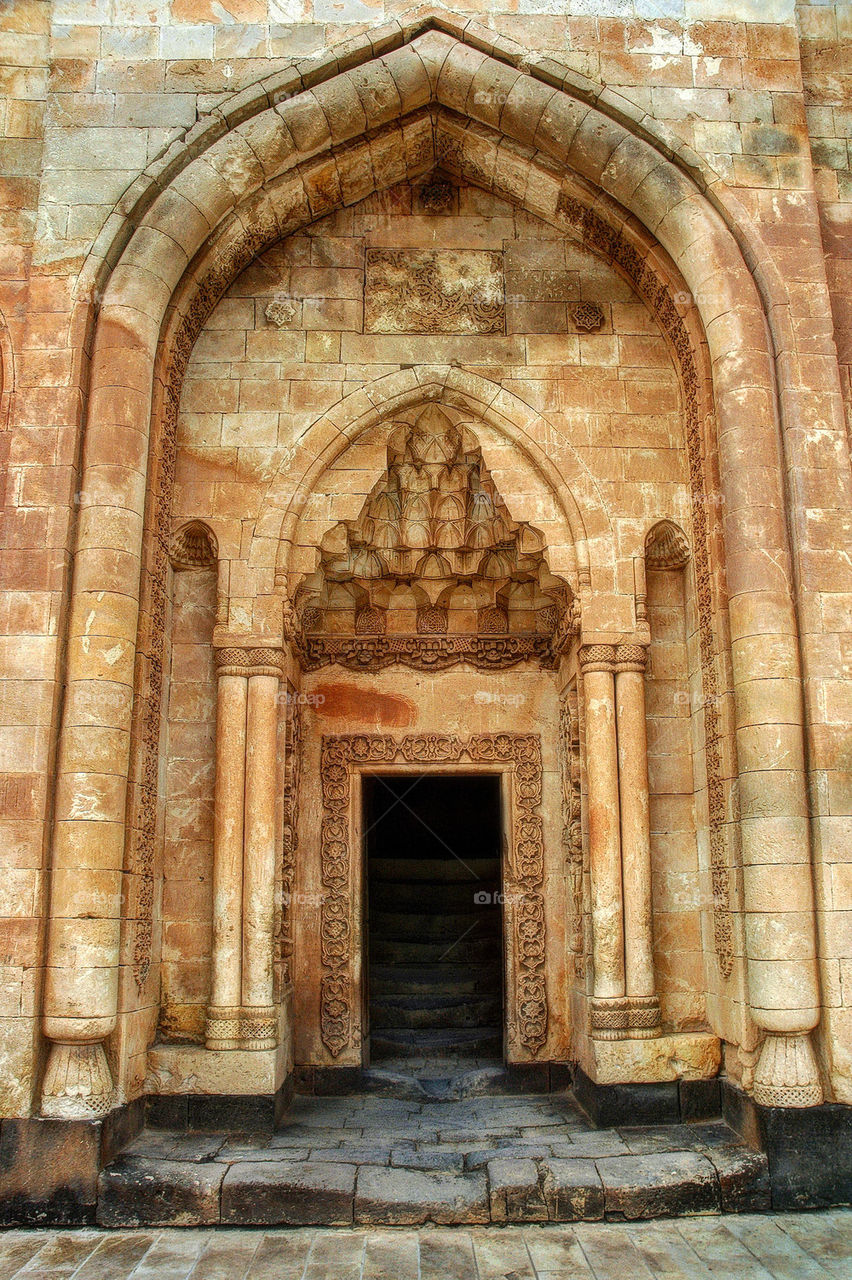 A gate of Ishak Pasha Palace