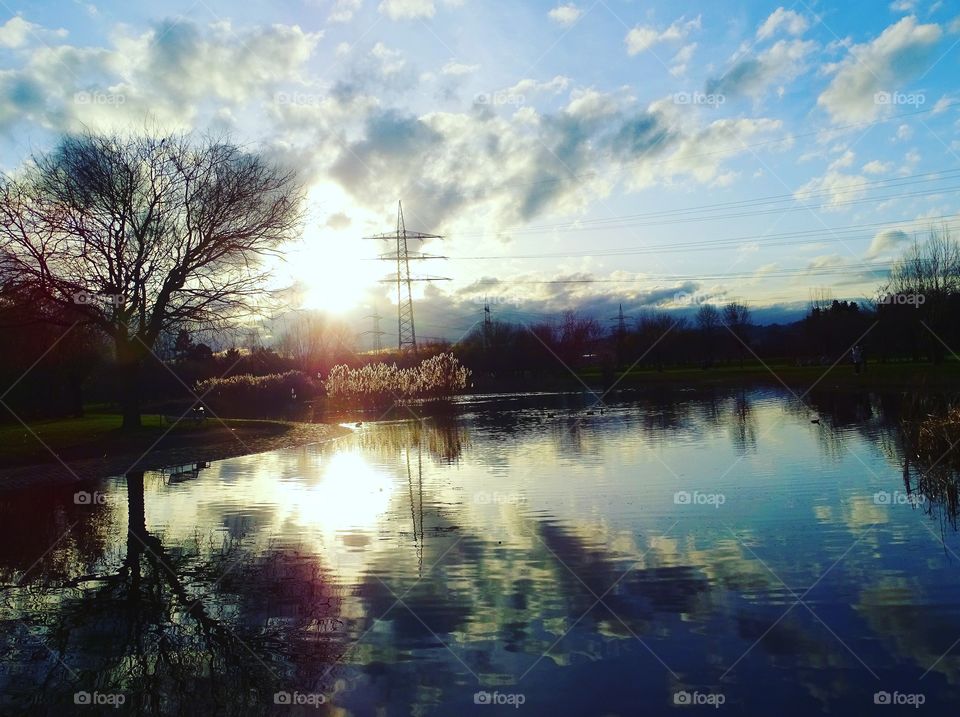 Spiegelung am Teich Tannenbusch Park