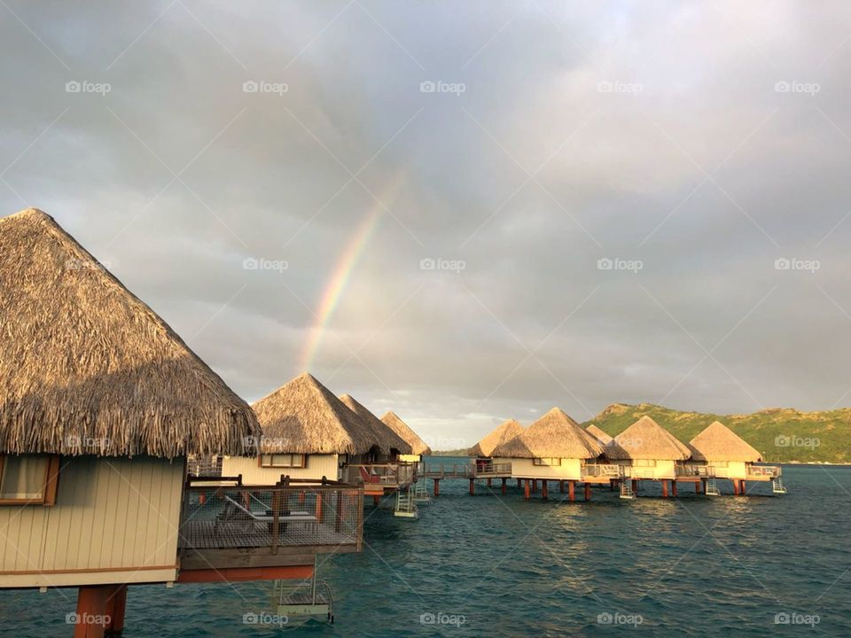 Rainbow in Bora Bora