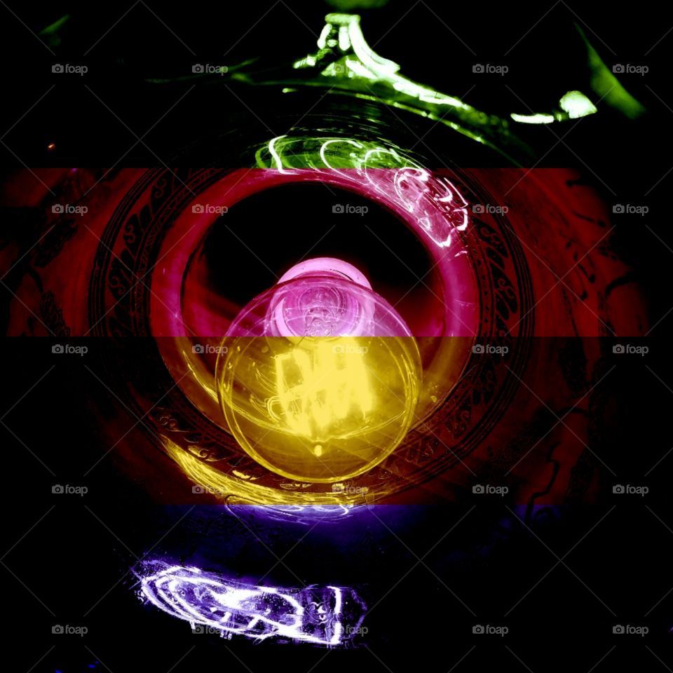 Close-up of Light Bulb - Abstract Art - Filtered Colors