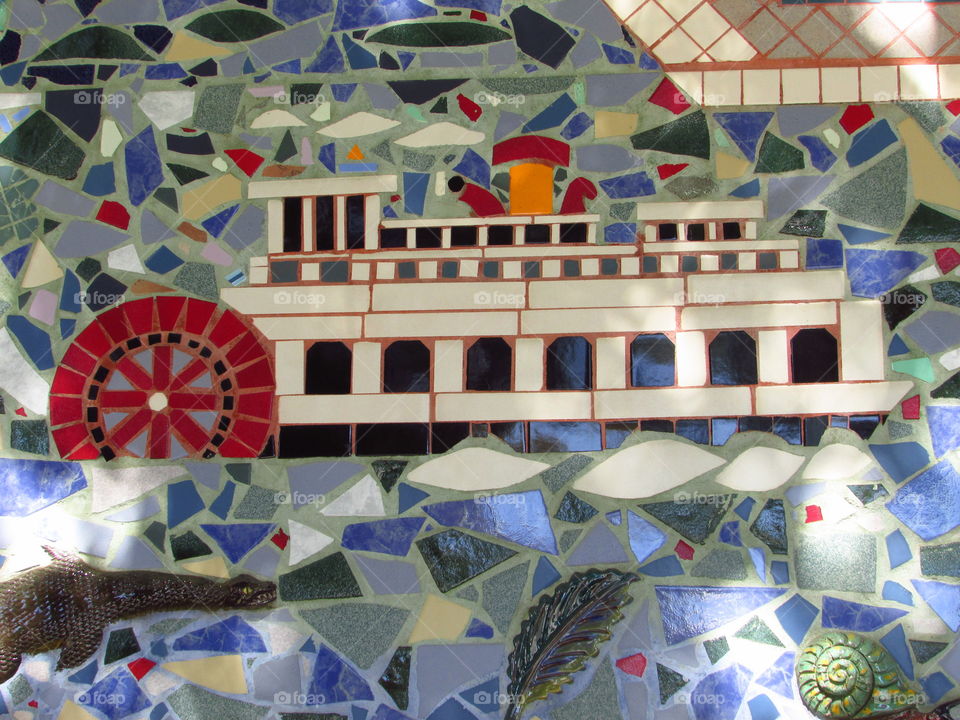 tile art/ Delta King. out and about in Sacramento taking pictures