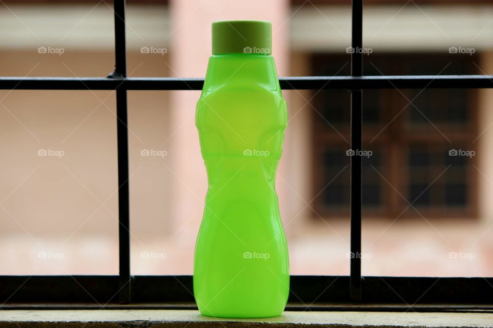 Green water bottle! Summer requirement