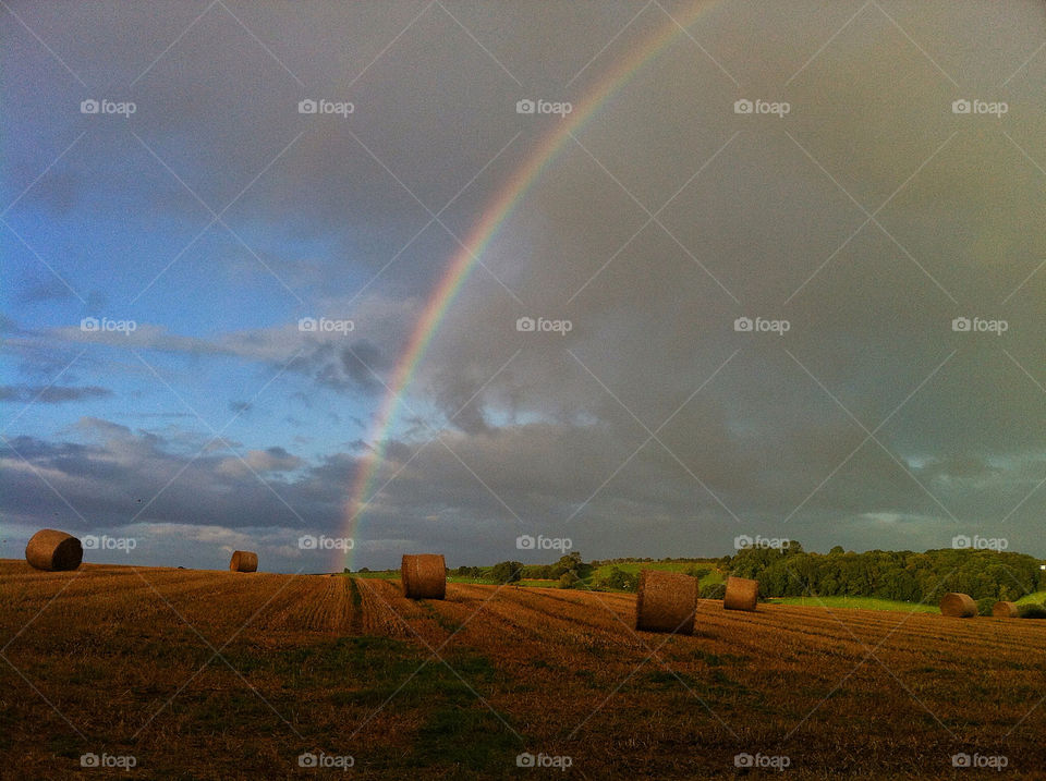 sky summer clouds rainbow by chris7ben