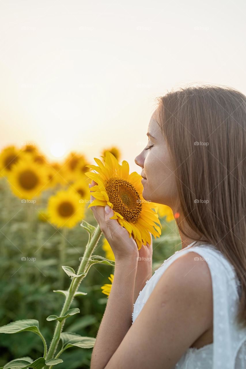 woman in sunlight