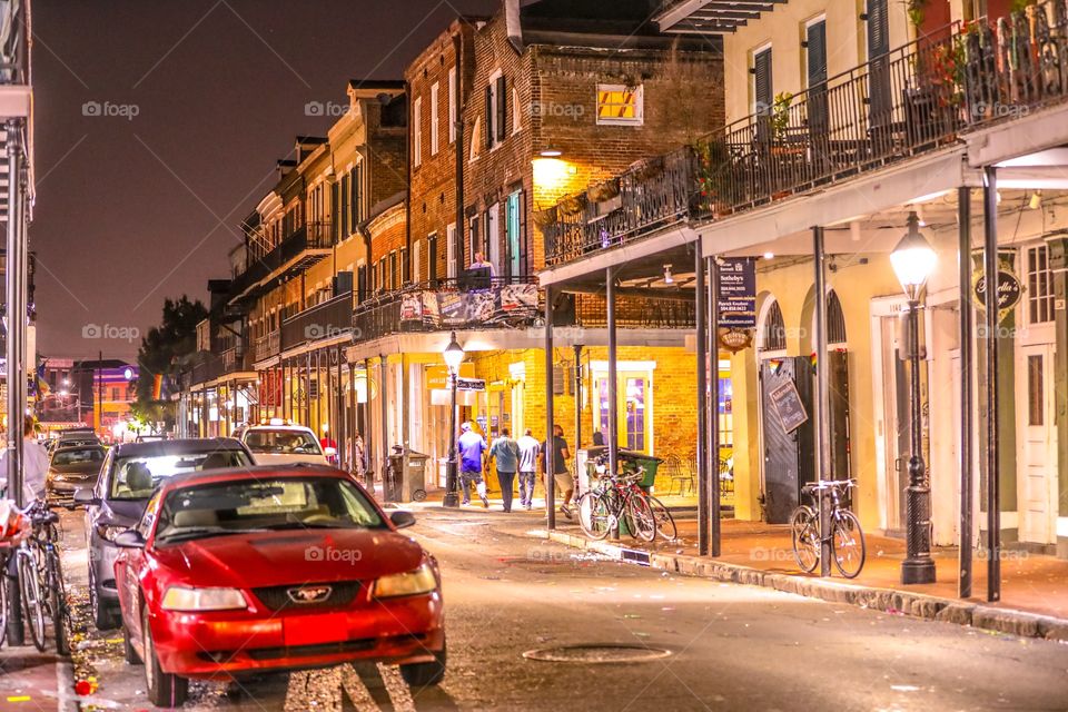 Walking around on a warm night in New Orleans. 