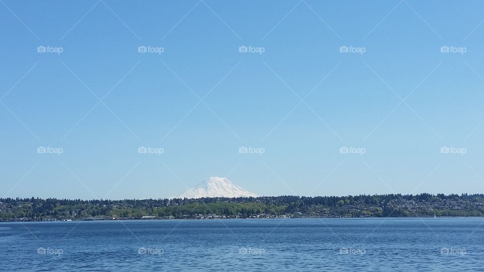 Mount Rainier. taken from a boat on puget sound April 2016