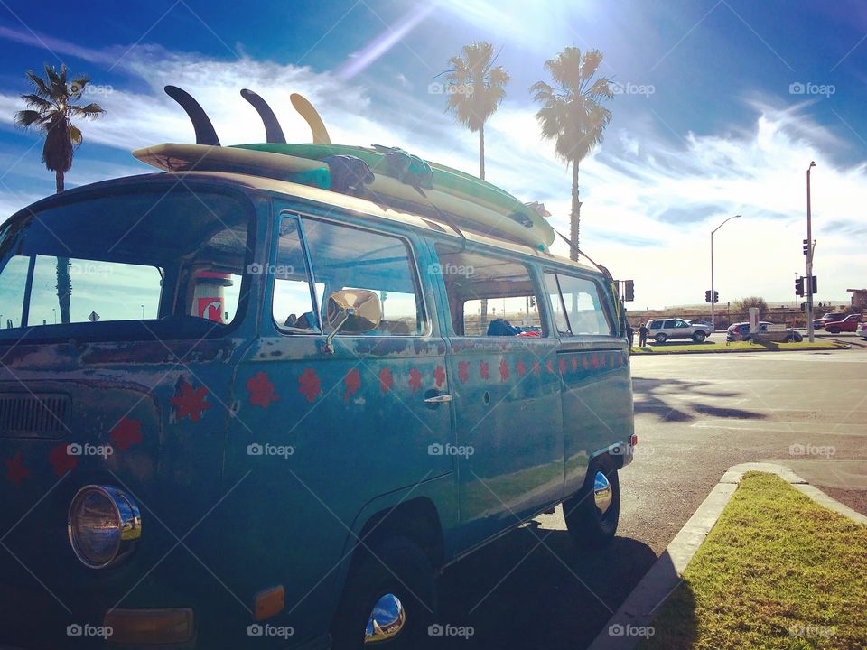 Grabbing a quick smoothie before hitting the waves in Huntington Beach