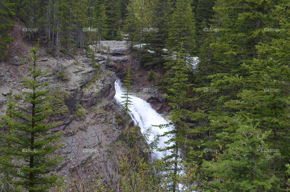 Waterfall Glacier National Park 