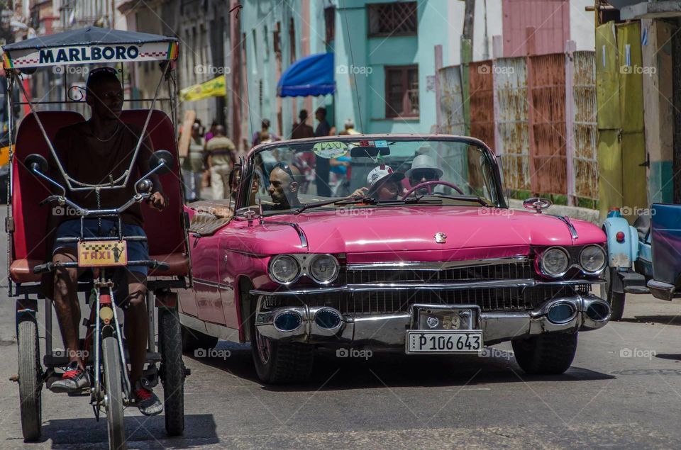 classic car on road in cuba