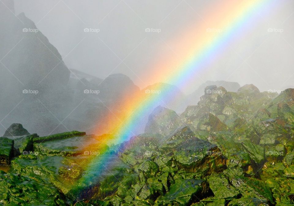 Rainbow on the Rocks