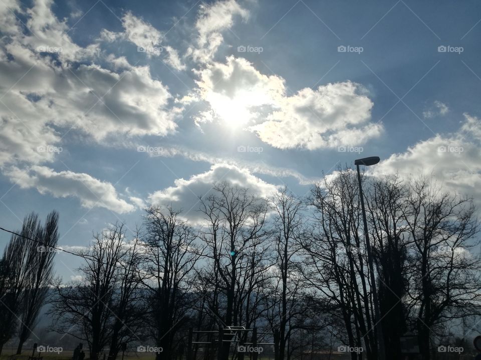 Today: clouds are playing with the sun