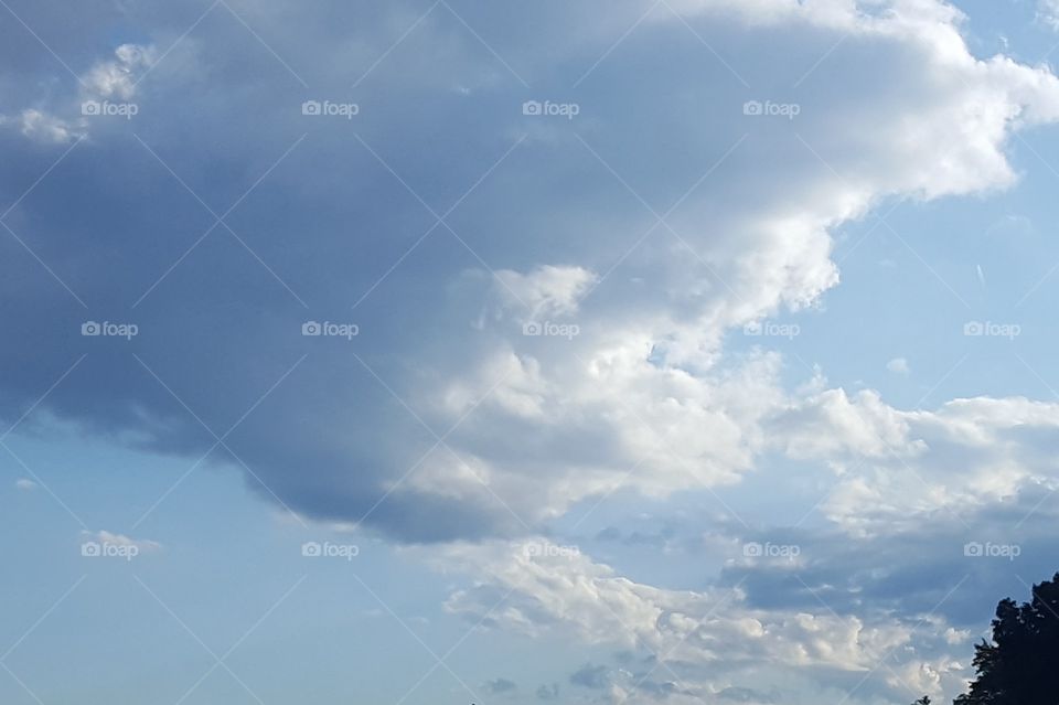 Huge grey cloud in the sky