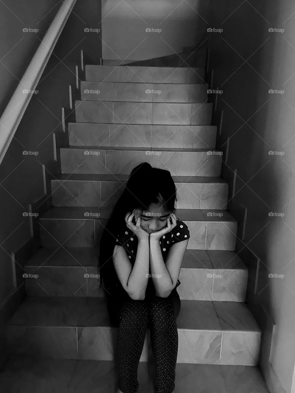 a girl feels lonely